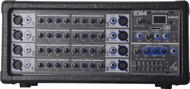 CONSOLA MEZCLADORA BACKSTAGE DE 8 CANALES