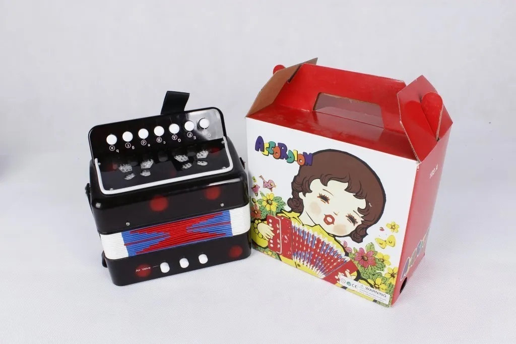 ACORDEON INFANTIL DE 7 TECLAS COLOR NEGRO