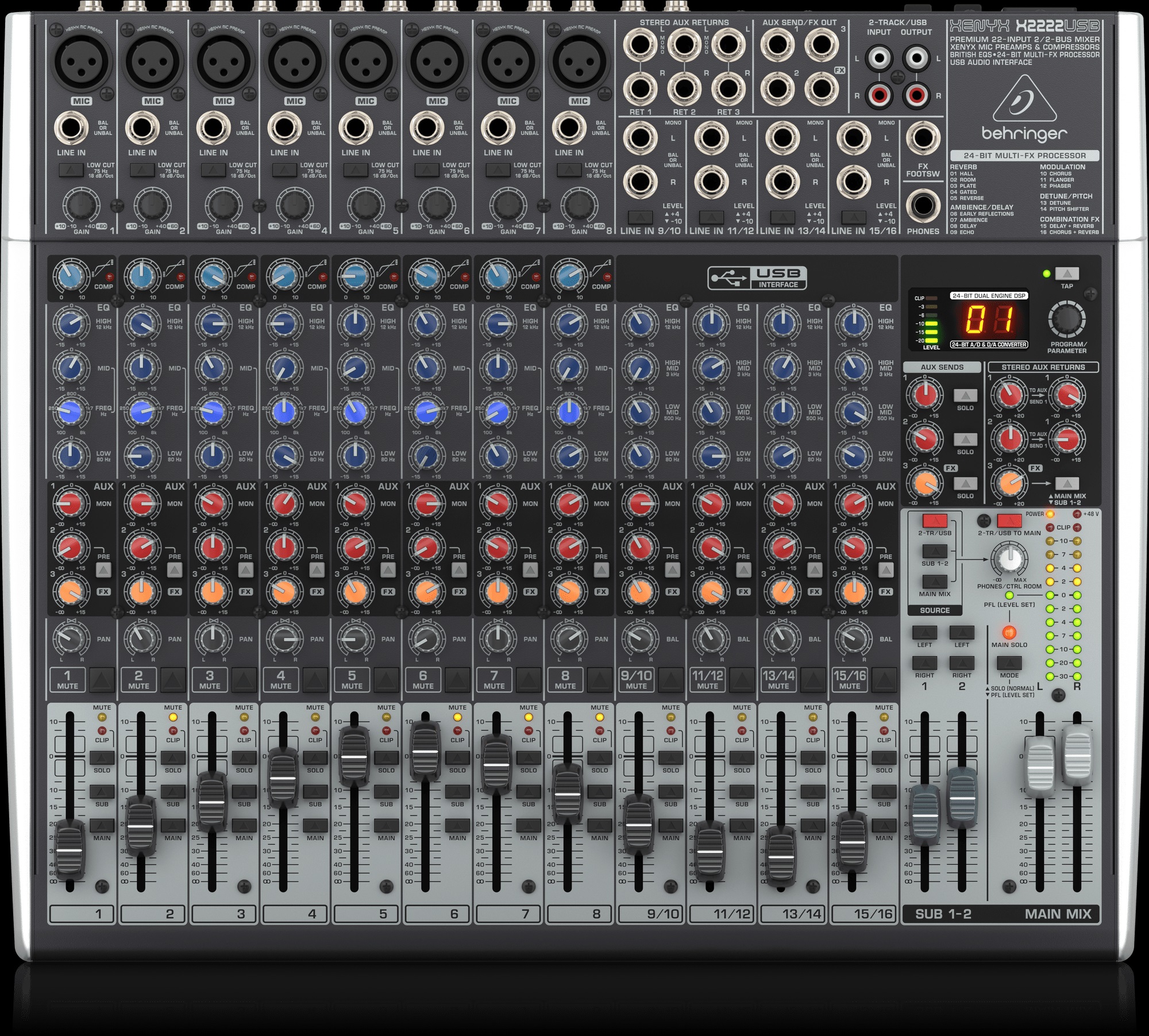 MEZCLADORA BERINGER XENYX X2222USB